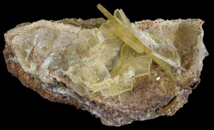 Yellow Barite Crystal Cluster - Peru #64129